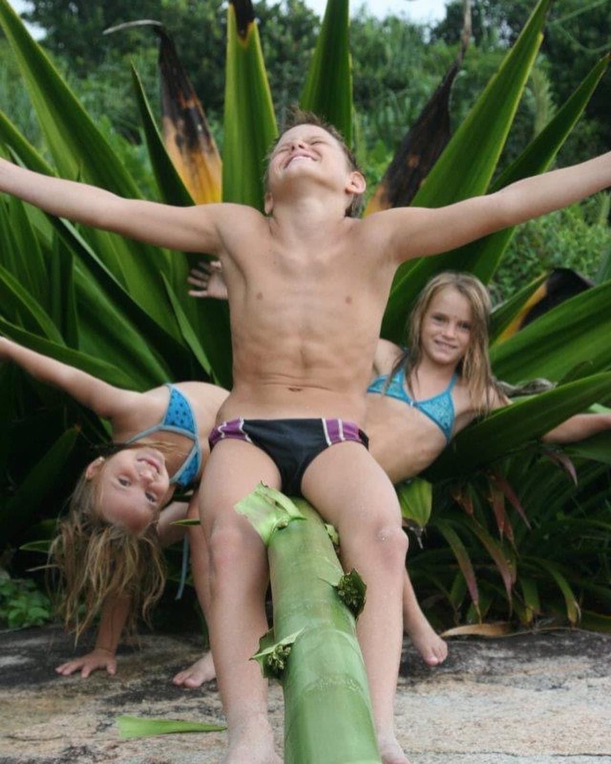 Mayka, Adair and their sister as children